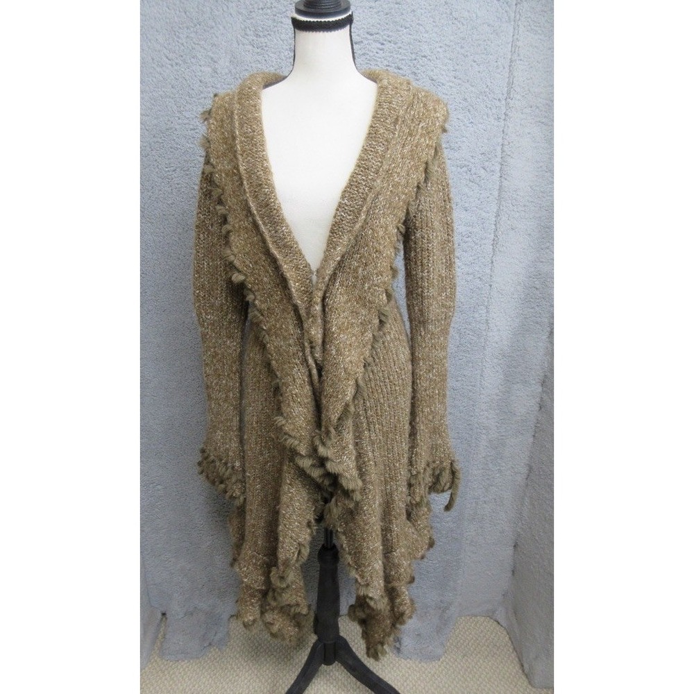 Olivia M Asymmetrical Knit Cardigan Women S Boho Whimsigoth Pointed Hem Sweater